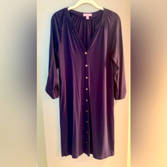 LILLY PULITZER BAILOR DRESS NAVY SIZE S - Picture 2 of 5